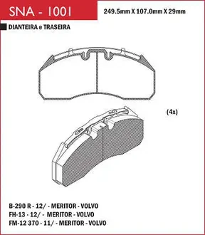 Pastilha de freio 1001